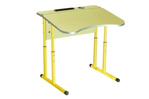 Стол ученический 1-местный антисколиозных с площадкой регулируемый по высоте без полки (№4-6) (90147)