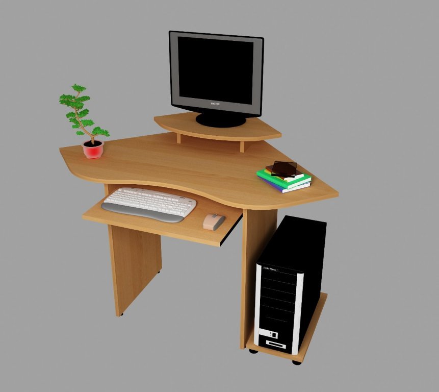 компьютерный стол С546 - Ольха