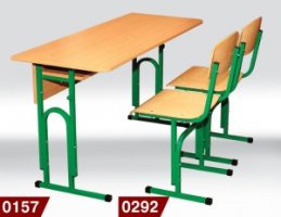 Стол ученический 0157 + стул Т-образный 0292