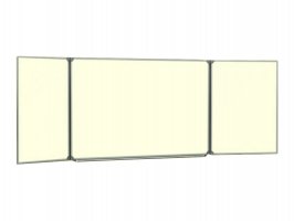 Доска аудиторная, 3-створчатая, белая (36157МБ)