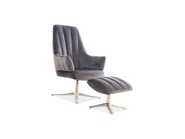 Кресло Adams Velvet, с подставкой для ног
