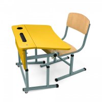 Комплект парта + стілець одномісний для НУШ з полицею.
